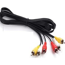 1001 5006 3rca To 3 Rca Ses Görüntü Tos Scart Kablosu 1.5 Metre