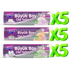 1001 Büyük Boy 15 Adet Büzgülü Kokulu Çöp Torbası Paketi