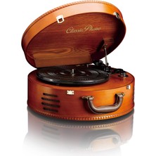 1001 Classic Phono Tt 34, Hoparlörlü Ahşap Pikap, Ahşap
