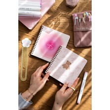 1001 15X16 Spiralli Karton Kapak 2'li Noktalı Not Defter Seti - Ayıcık