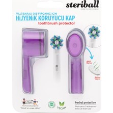 1001 Şarjlı ve Pilli Diş Fırçaları Için Hijyenik Diş Fırçası Koruma Kabı-2'li Mor x 2