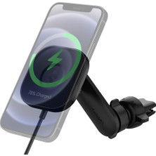 1001 Mag Fit ITS12W Magsafe Uyumlu Kablosuz Şarj Özellikli Araç Içi Havalandırma / Izgara Telefon T