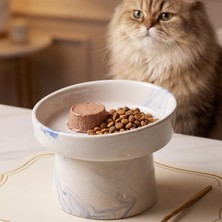 1001 Seramik Mama Kabı - Kedi ve Köpekler Için Sağlıklı Mama Kasesi - Ayaklı,yükseltilmiş, Kayma