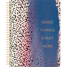 1001 Compendium'dan Wire-O Not Defteri: Good Things Start Here - 192 Çizgili Sayfa