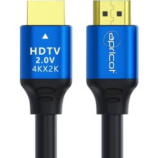 1001 Apricot Ap-Xhdm3 4K HDMI Kablo 3 Metre - V2.0 Ultra Hd Yüksek Hızlı HDMI Kablosu, 60Hz Hdr ve Arc