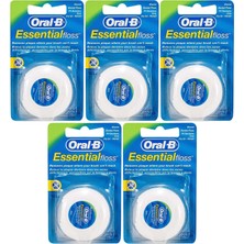 1001 Essential Floss Naneli ve Mumlu Diş Ipi 50 M x 5 Adet