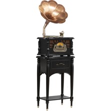 1001 F1877-25X Vintage 100W Hifi Gramofon Pikap Plakçalar, Bluetooth, Cd, Radio, USB Çalar