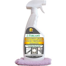 1001 Asansör Temizleyici Paslanmaz Çelik ve Krom Parlatıcı 500 ml + Mikrofiber Bez Stainless Steel &