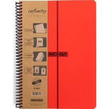 1001 Infinity Primary Serisi, A4, 6 Konulu (3 Kareli, 3 Çizgili) 180 Yaprak Pp Kapaklı Spiralli Defter,