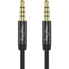 1001 3.5mm Jack Trrs Hi-Fi Örgülü Aux Mikrofon ve Ses Kablosu 2 Metre