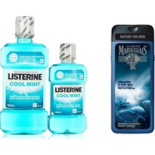 1001 Coolmint Ağız Bakım Suyu 500 ml 250 ml ve Le Petit Marseillais Duş Jeli Men Serisi Mineral ve Se