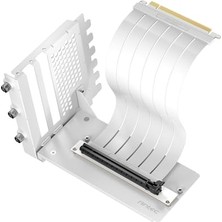 1001 Pcıe 5.0 Yükseltici Kablo ve Dikey Braket, RTX50 Beyaz, 200MM, Pcıe 5.0 Dikey Gpu Montaj Kiti