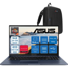 1001 Vivobook 15 Amd Ryzen 7 5825U 24GB 512GB SSD Amd Radeon Graphics 15.6" Fhd 250NIT LED Windows 11 Hom