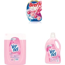 1001 Wc Deluxe Manolya Premium Klozet Temizleme Topları (1 x 1 Adet) + Vernel Gülün Büyüsü Çamaş�
