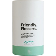 1001 Friendly Flossers, Kişiye Özel Sarılmış Palet Kürdanı, Dişler Arasında Kolayca Geçer, Plas