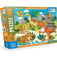 1001 Dinosaur (Dinozor) - Puzzle 100 Parça