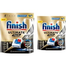 1001 Ultimate Plus 60 Kapsül Bulaşık Makinesi Deterjanı Tableti (1 x 60 Kapsül) ve Finish Ultimate P
