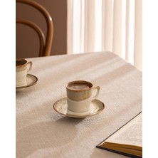1001 Bonnie 6 Kişilik 12 Parça Kahve Fincan Takımı - Bej - 90 ml