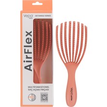 1001 Airflex Dolaşık Saç Açma Fırçası, Kolay Tarama, Elektriklenme Önleyici Tarak (Somon)