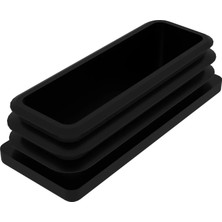CATEKSSS 40X100 mm Profil Için Kademeli Içe Geçme Profil Tapası, Profil Kapak, Profil Tapa Siyah