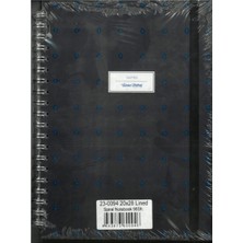 1001 0094 Notes 20X28CM Spiralli Sert Kapak 90GR. 96YP. Çizgili Defter