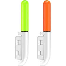1001 2 Adet Şarjlı LED Kamış Olta Ucu Işığı Su Geçirmez USB Evrensel Uyumlu Gece Balıkçılığ