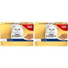 1001 Gold Kıyılmış Tavuk Etli Yaş Kedi Maması Multipack 85 Gr. (12 Al 9 Öde) (2 Paketi)