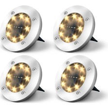 1001 Solar Lights Dış Mekan Bahçe Tavan Lambası, Güneş Enerjisiyle Çalışan 8 Led, Peyzaj, Yürü