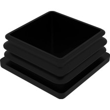 CATEKSSS 50X50 mm Profil Için Kademeli Içe Geçme Profil Tapası, Profil Kapak, Profil Tapa Siyah