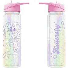 1001 My Little Pony Çift Cidarlı Pipetli Kulplu Plastik Şişe Koleksiyonu By Mınıso
