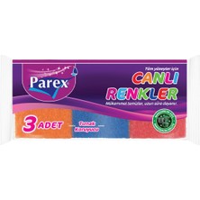 1001 Canlı Renkler Sünger Oluklu 3'lü