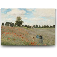 1001 Claude Monet - Poppy Field Tablosu - 125X80CM