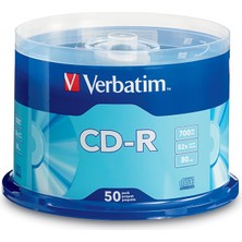 1001 Cd-R Boş Diskler 700 MB 80 Dakika 52 x Kaydedilebilir Disk Veri ve Müzik Için - 50'li Paket Mil