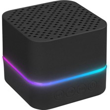 1001 MD-18BT Siyah Dc 5V/USB Tf Kartlı Bluetoothlu LED Işklı Şarjlı Speaker Hoparlör