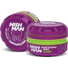 1001 Saç Şekillendirici Wax 04 Rugby, 150 ml | Tüm Saç Tipleri | Ekstra Güçlü, Islak ve Parlak Gö