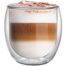 1001 Vetro Borosilikat Çift Camlı Latte Bardağı 400ML (2AD)