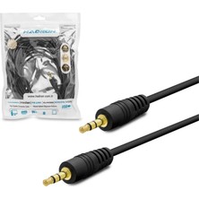 1001 HDX1018 3.5mm Aux Kablosu 10 Metre, Altın Kaplama Uçlu Erkek To Erkek Stereo Ses Kablosu - Hoparl�