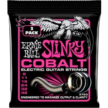 1001 Süper Slinky Kobalt Elektro Gitar Telleri 3'lü Paket, Ölçü 9-42