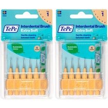1001 Blister X-Soft 0.45 mm - Turuncu Diş Arayüz Fırçası (1x 6 Adet) (2 Paketi)