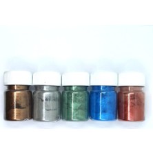 1001 Hobiflex Epoksi Reçine Metalik Sedefli Pigment Toz Boya Seti 5 Renk Set Fiyatıdır