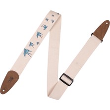 1001 Levy's Leathers 2" Cotton Guitar Strap With Decorative Print And Suede Ends