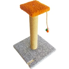 1001 Tek Katlı Stepli Gri Kedi Tırmalama Tahtası