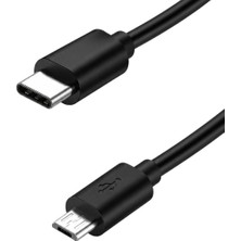 1001 6003 Type C To Mikro Micro USB Şarj ve Data Ara Kablosu 1 Metre