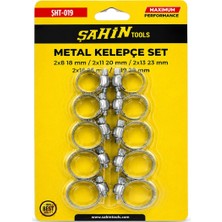 1001 Dordoi Şahin 10 Parça Metal Kelepçe Seti Paslanmaz Hortum Kelepçesi 18-27 mm Ayarlanabilir Sık