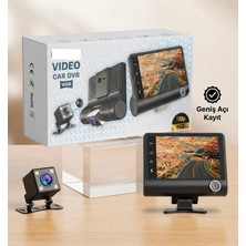 Teknotimer 4.0" Tft Ekran 150° Geniş Açılı Lens  3'lü Araç Kamerası  Gece Çekimi Türkçe Menü
