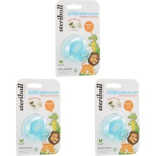 1001 Steriball Diş Fırçası Için Vegan Hijyenik Koruyucu Açık Mavi Kap (3 Paketi)