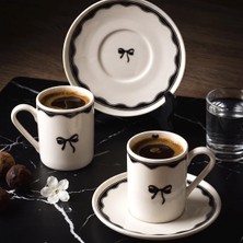 1001 Aryıldız Lina 2 Kişilik 4 Parça Fincan Takımı 90 ml