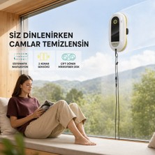 Karcher Uzaktan Kumandalı Cam Silme Robotu, Sistematik Navigasyon, Çift Kenar Sensörü, 70 ml Hazne, Tek Dolumda 50 M²’ye Kadar Alan ve Çift Sprey