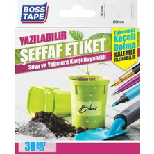 1001 Seffaf Su Geçirmez Etiketler, 30’lu Paket, Seffaf
