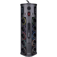1001 S-Link 10'lu Parcbeny Serisi Swv-Prz 100 Prizhive 3m 1860 Joule 1.5mm 1 USB 1 Typec 2.1A/5V 16A 250V